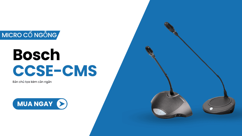 Micro chủ tọa buổi phát biểu Bosch CCSE-CMS có thiết kế nhỏ gọn, sang trọng nhưng vẫn đảm bảo chất âm tự nhiên Micro chủ tọa buổi phát biểu Bosch CCSE-CMS có thiết kế nhỏ gọn, sang trọng nhưng vẫn đảm bảo chất âm tự nhiên