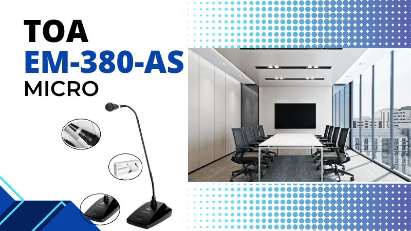 Micro phát biểu giá rẻ TOA EM-380-AS có khả năng hoạt động linh hoạt nhờ tích hợp giữa nguồn phantom và pin Micro phát biểu giá rẻ TOA EM-380-AS có khả năng hoạt động linh hoạt nhờ tích hợp giữa nguồn phantom và pin