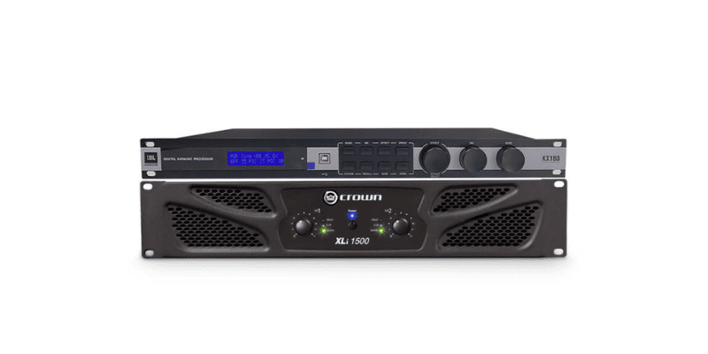 Combo cục đẩy và vang số Crown XLi 1500 + JBL KX180 Combo cục đẩy và vang số Crown XLi 1500 + JBL KX180