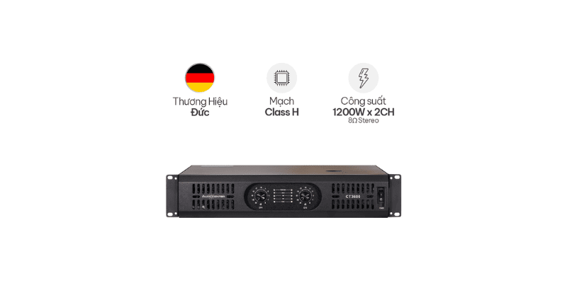 Cục đẩy 1000W Audiocenter CT3600 Cục đẩy 1000W Audiocenter CT3600