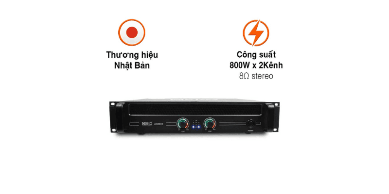 Cục đẩy 2 kênh 800W Neko AK2800