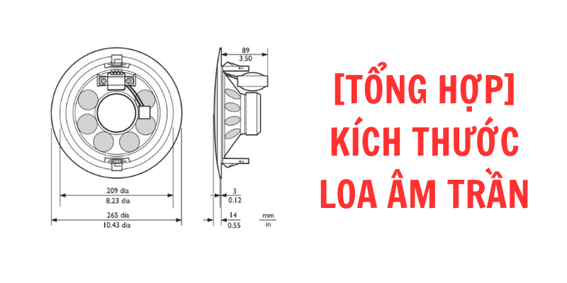 [Tổng hợp] Kích thước loa âm trần phổ biến hiện nay