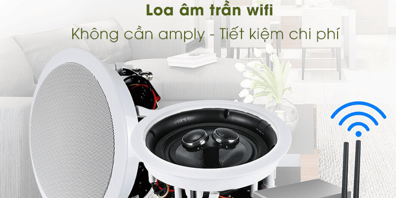 Ưu điểm của loa âm trần wifi là rất dễ mở rộng hệ thống
